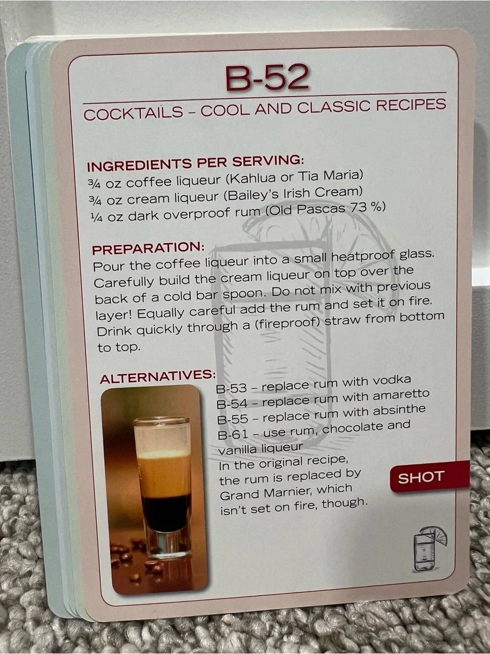 The Little Box of Cocktails Recipe Cards Set of 52 w/ Tin Shirley McGee